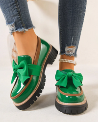 Valerie Bow Plateau Loafers