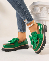 Valerie Bow Plateau Loafers
