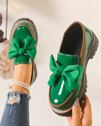 Valerie Bow Plateau Loafers