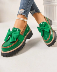 Valerie Bow Plateau Loafers