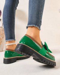 Valerie Bow Plateau Loafers