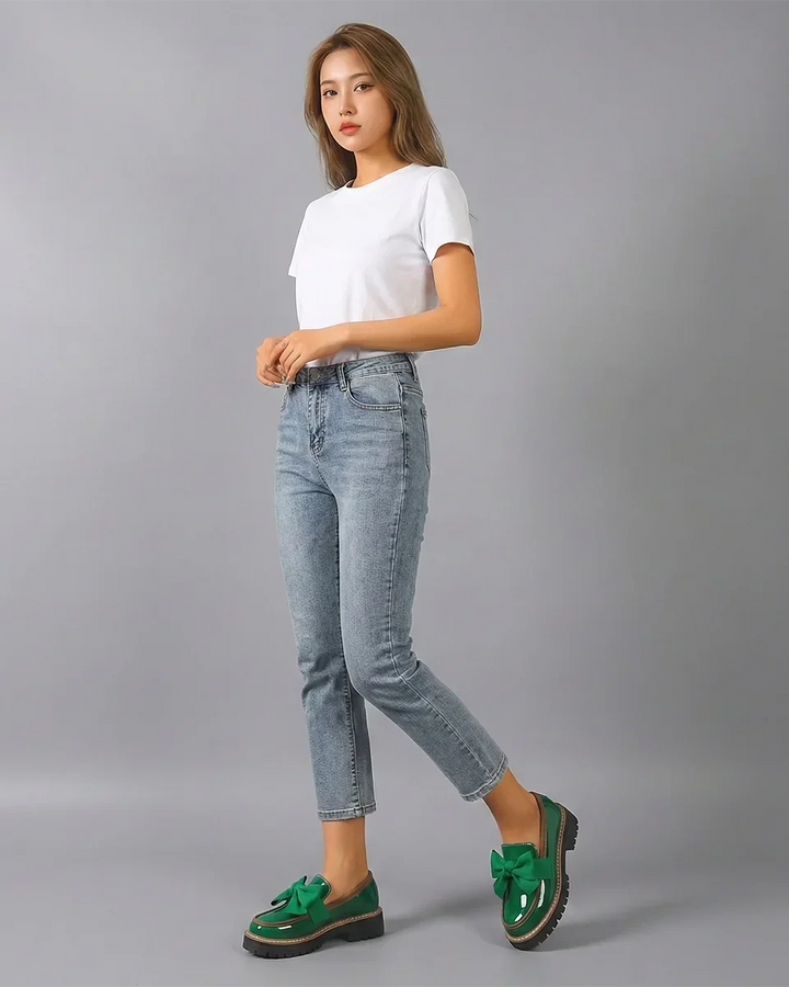 Valerie Bow Plateau Loafers