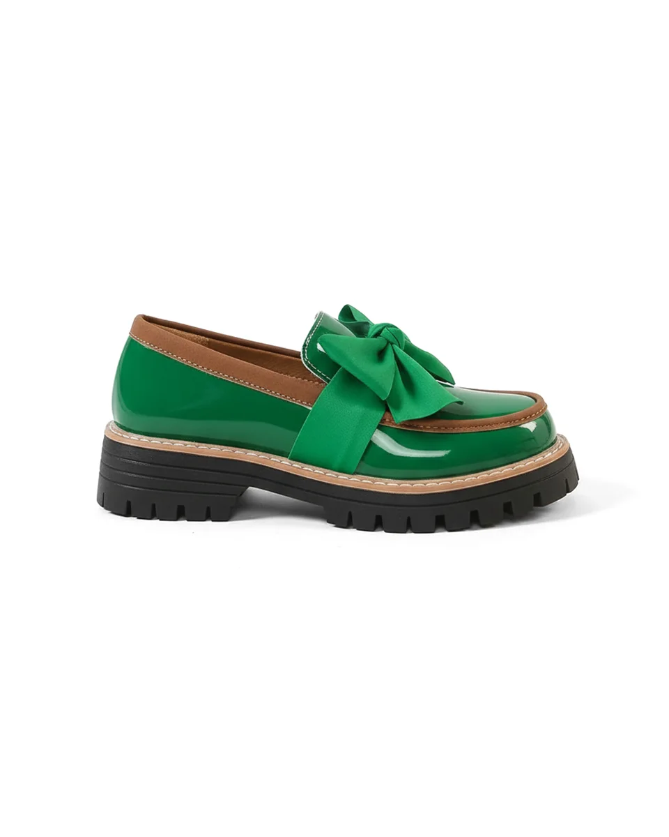 Valerie Bow Plateau Loafers