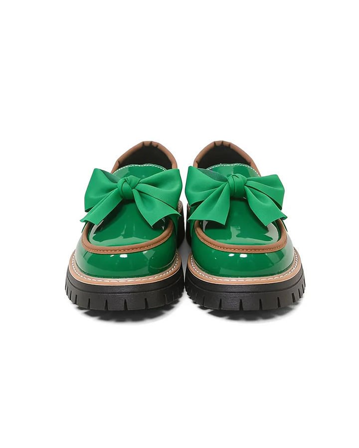 Valerie Bow Plateau Loafers