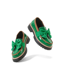 Valerie Bow Plateau Loafers