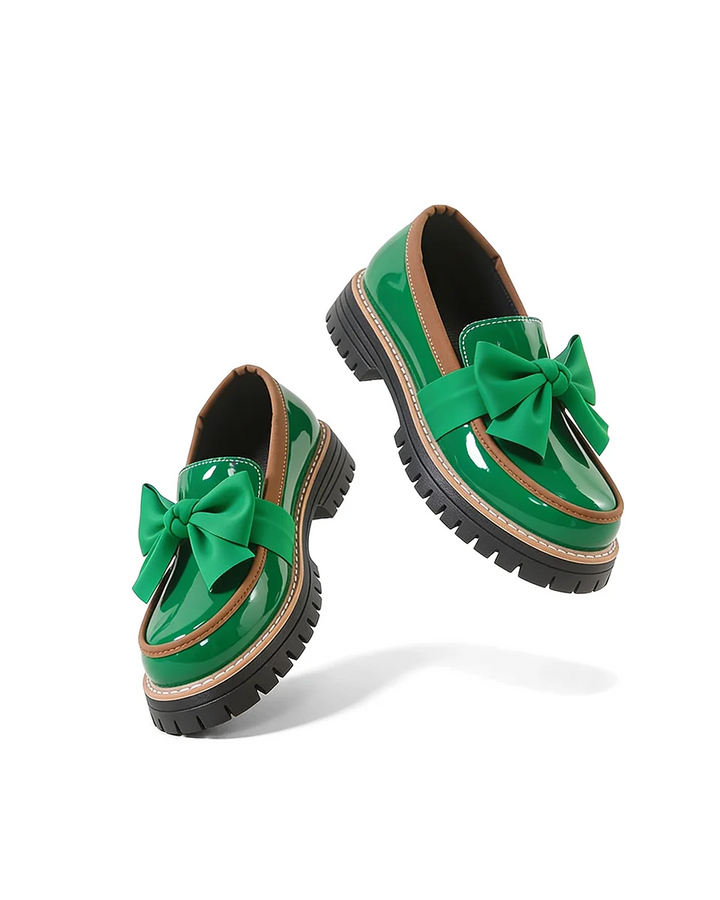 Valerie Bow Plateau Loafers