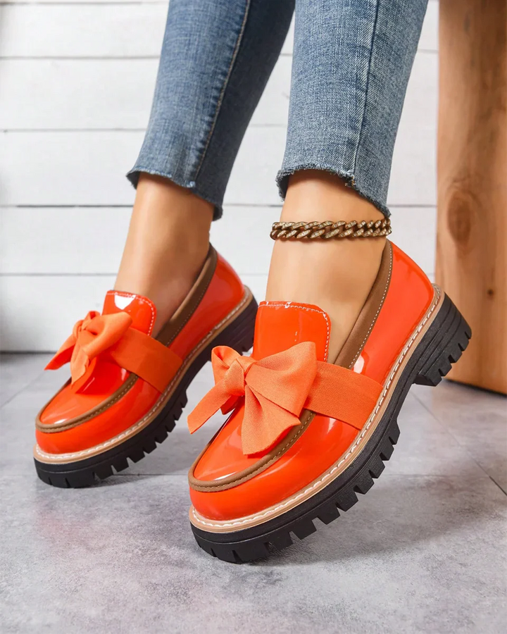 Valerie Bow Plateau Loafers