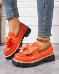 Valerie Bow Plateau Loafers