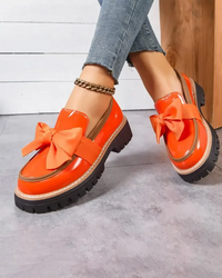 Valerie Bow Plateau Loafers