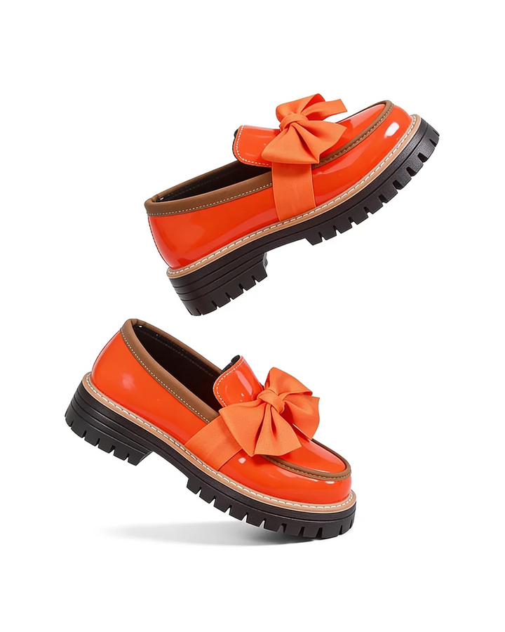 Valerie Bow Plateau Loafers