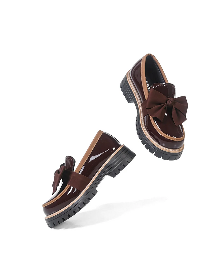 Valerie Bow Plateau Loafers