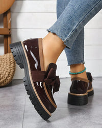 Valerie Bow Plateau Loafers