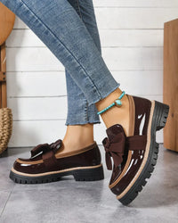 Valerie Bow Plateau Loafers