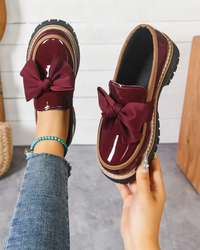 Valerie Bow Plateau Loafers