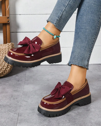Valerie Bow Plateau Loafers