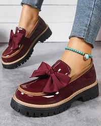 Valerie Bow Plateau Loafers
