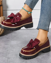 Valerie Bow Plateau Loafers