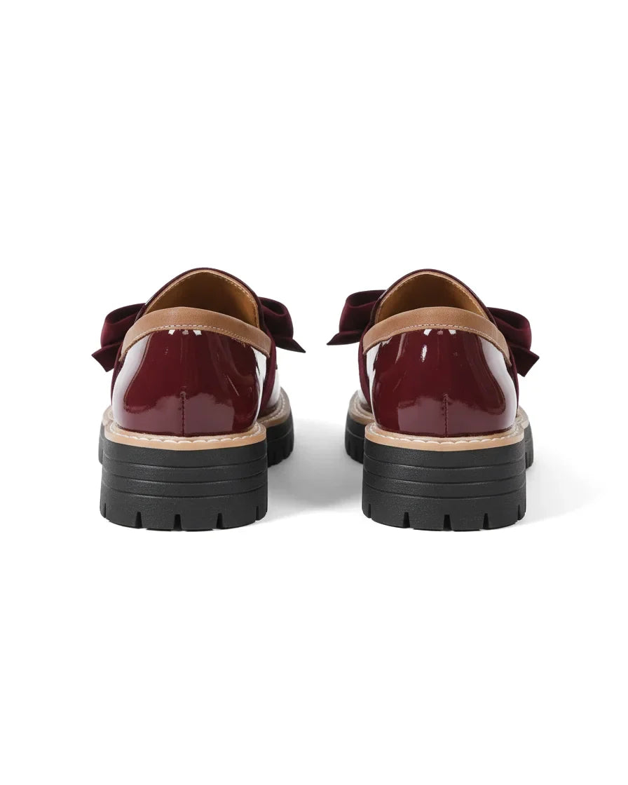 Valerie Bow Plateau Loafers