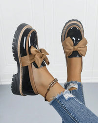 Valerie Bow Plateau Loafers