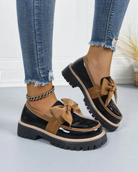 Valerie Bow Plateau Loafers