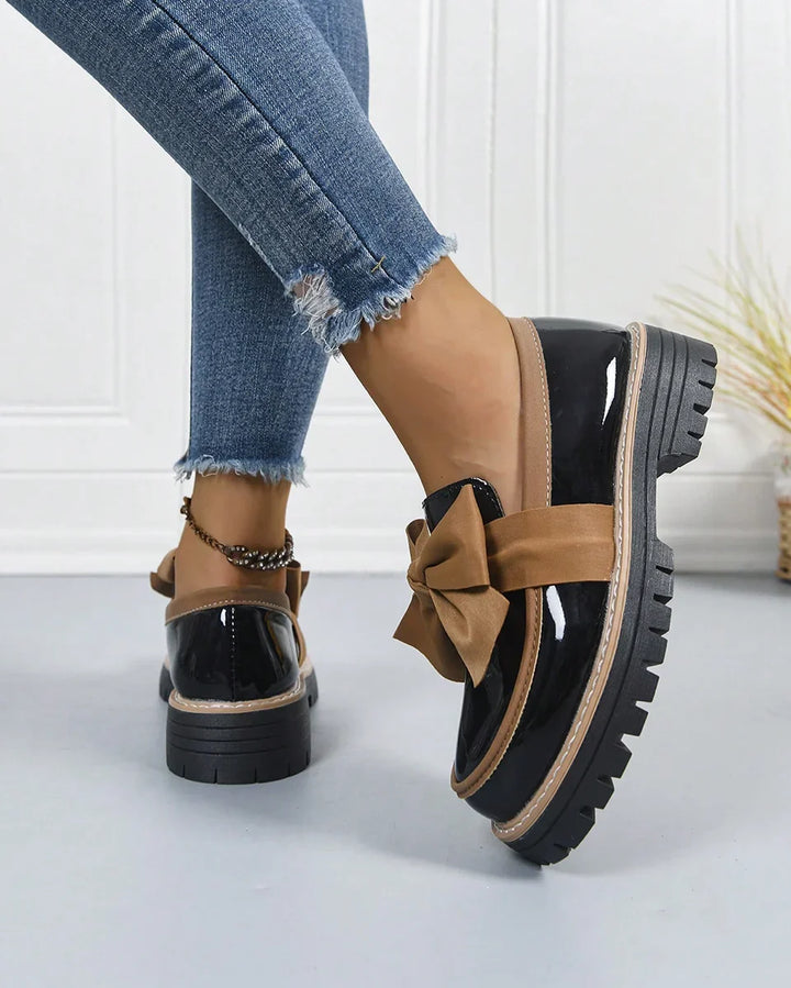 Valerie Bow Plateau Loafers