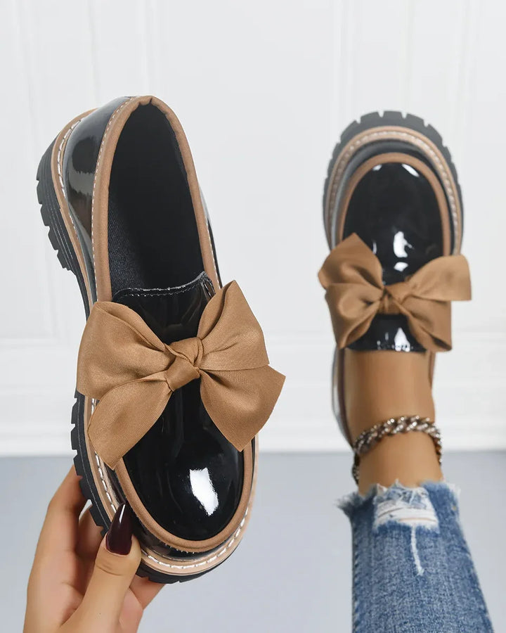 Valerie Bow Plateau Loafers