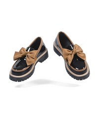 Valerie Bow Plateau Loafers