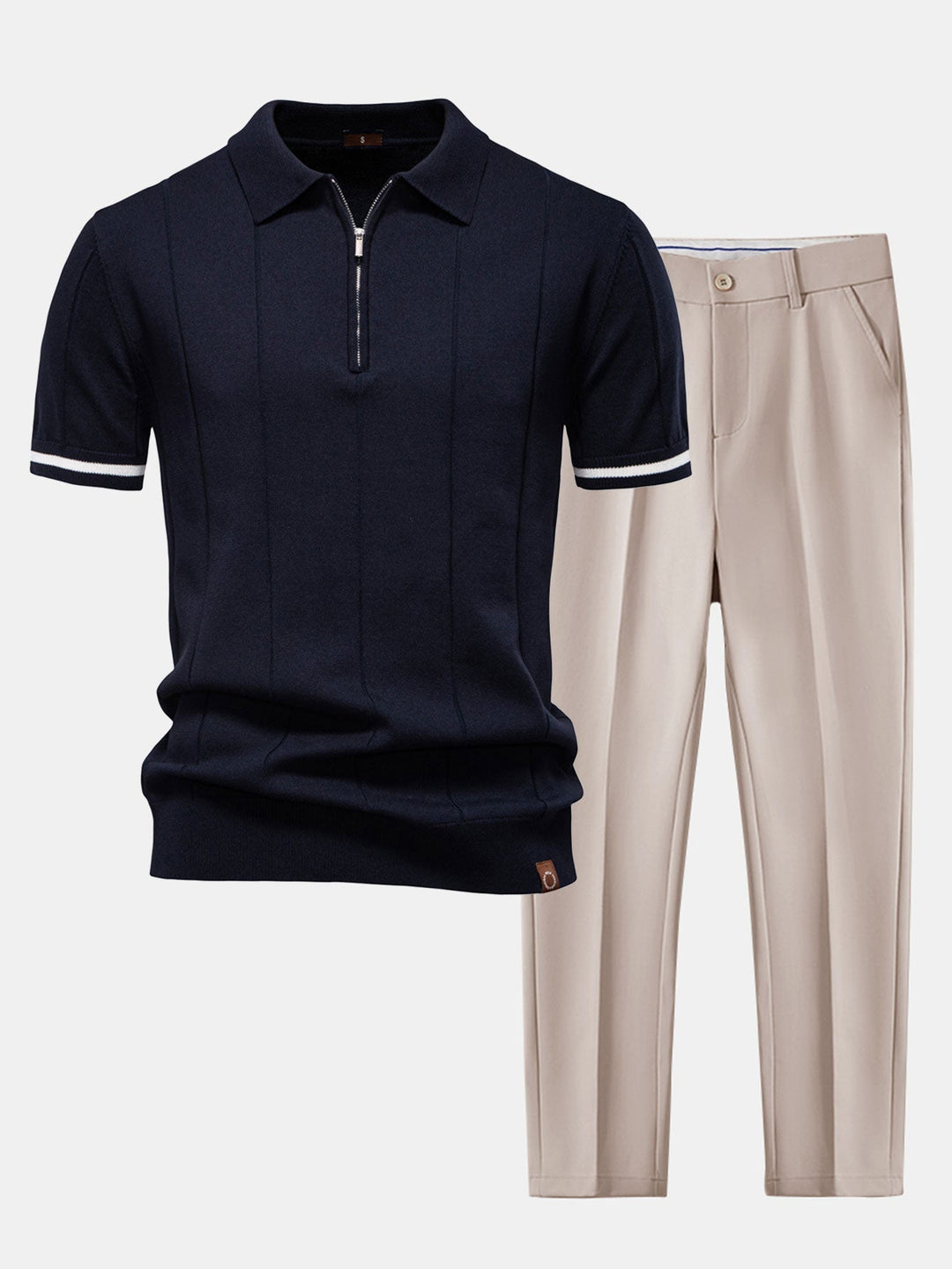 Antibes Halve Rits Polobroek Set