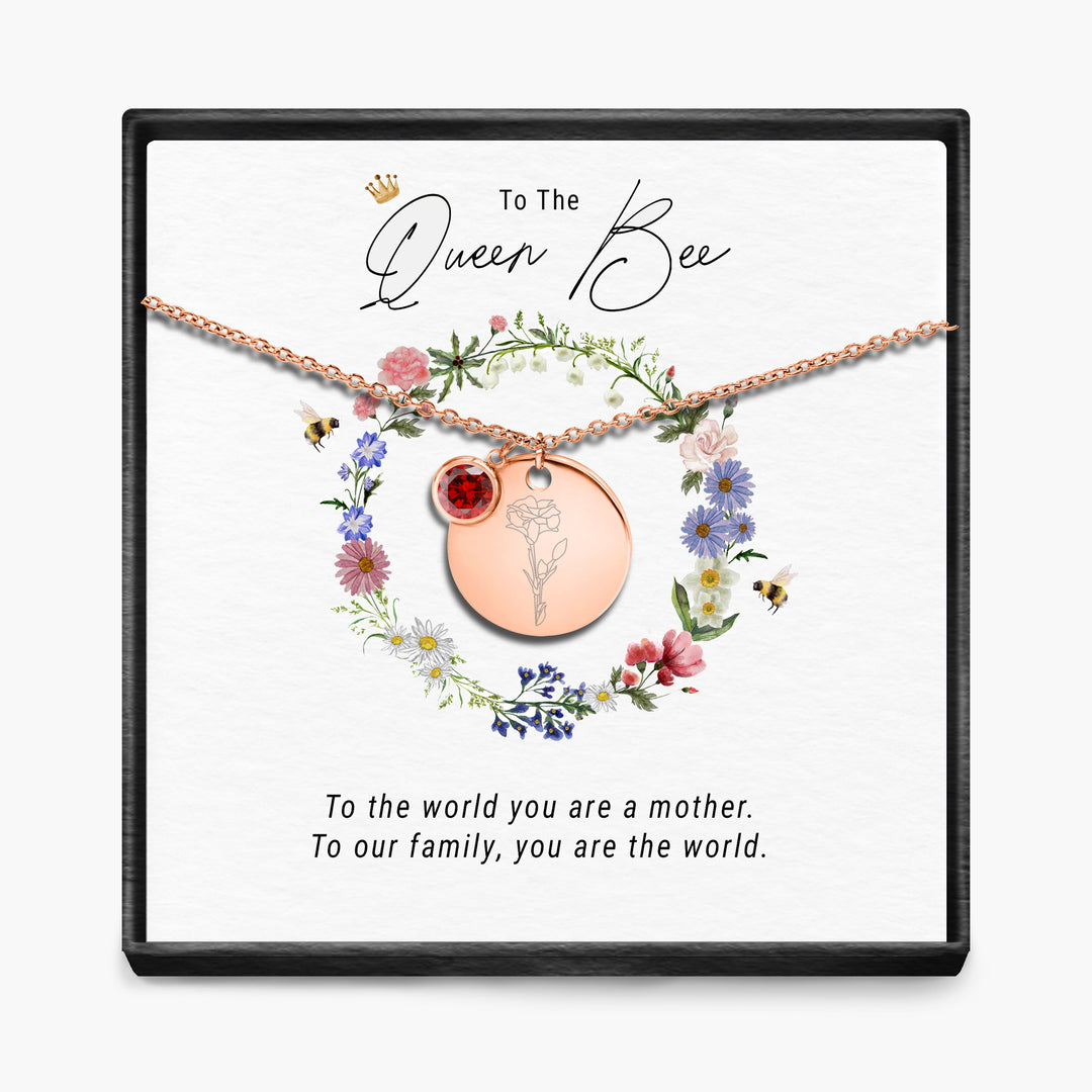 De Koningin Bij - Geboortemaand Hanger Ketting