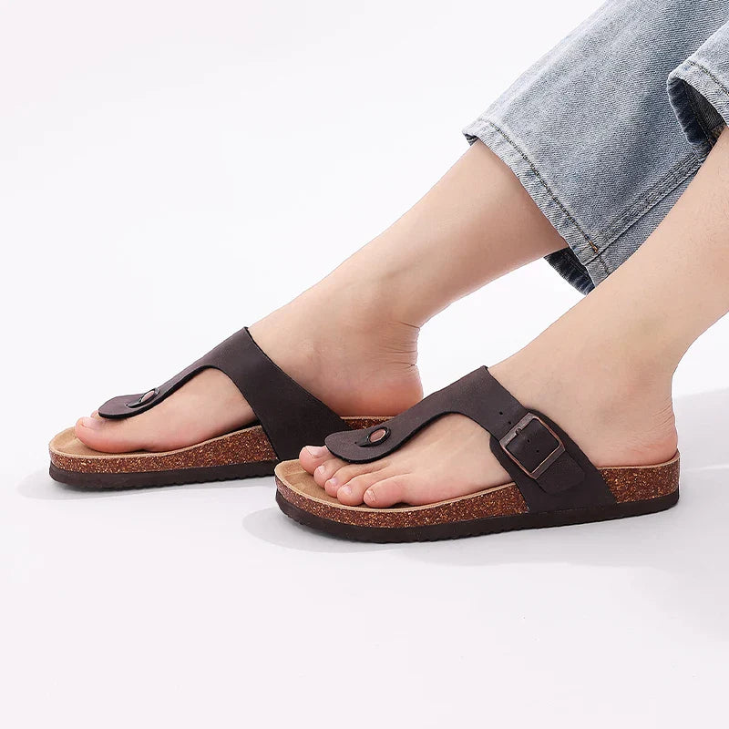 Lunara – Minimale kurken teenslippers