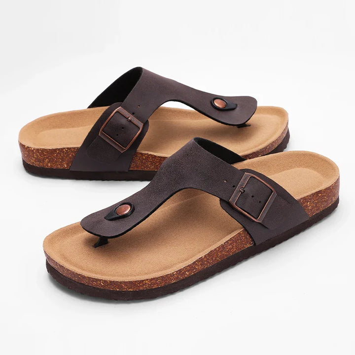 Lunara – Minimale kurken teenslippers