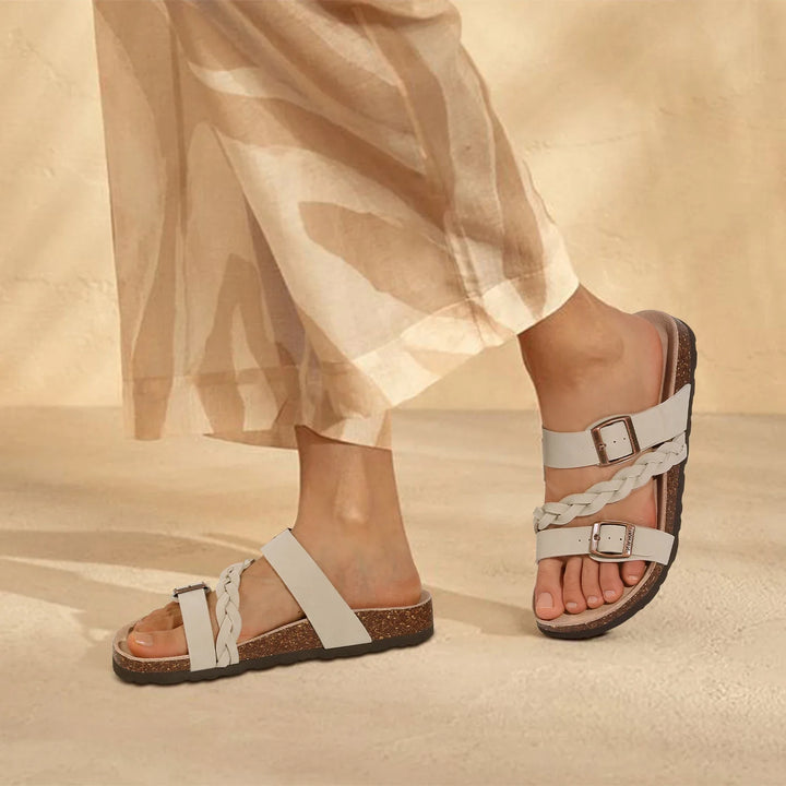 Arden Gevlochten Kurk Comfort Sandalen