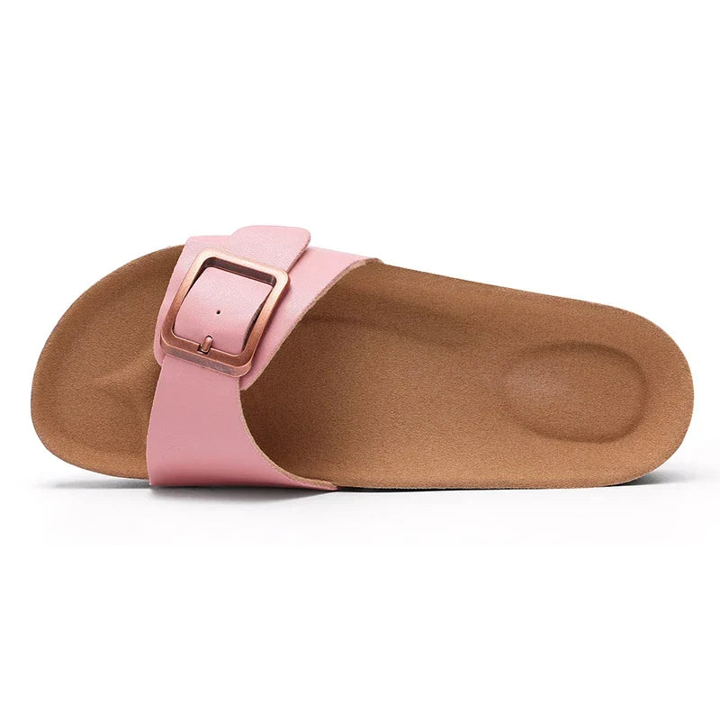 Elira – Minimalistische Kurken Slippers