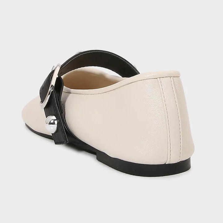 Virelle Stud – Leren Mary Jane Ballerina's