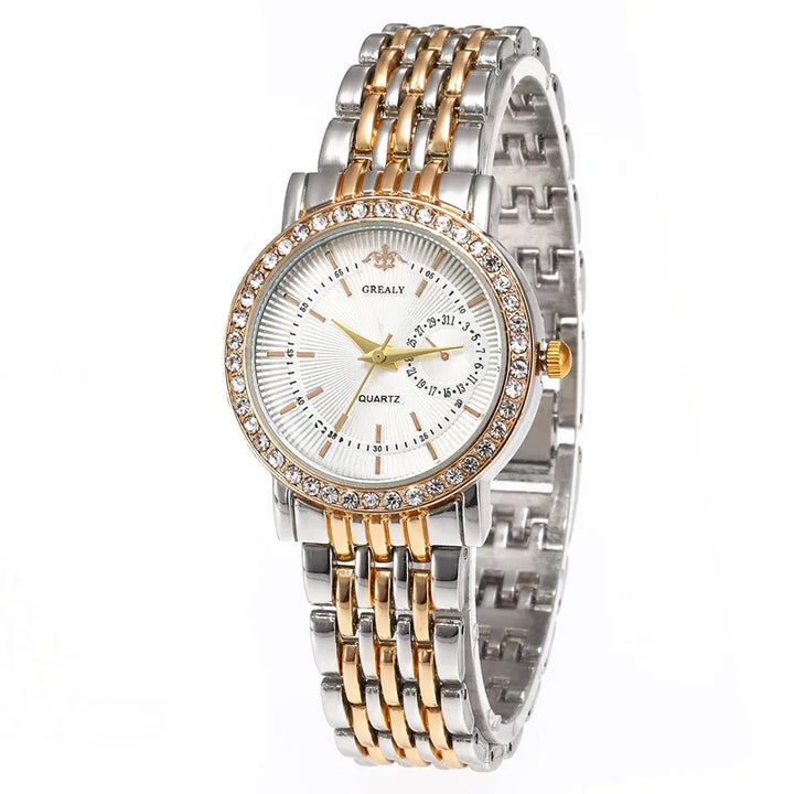 Horloge met kristallen rand
