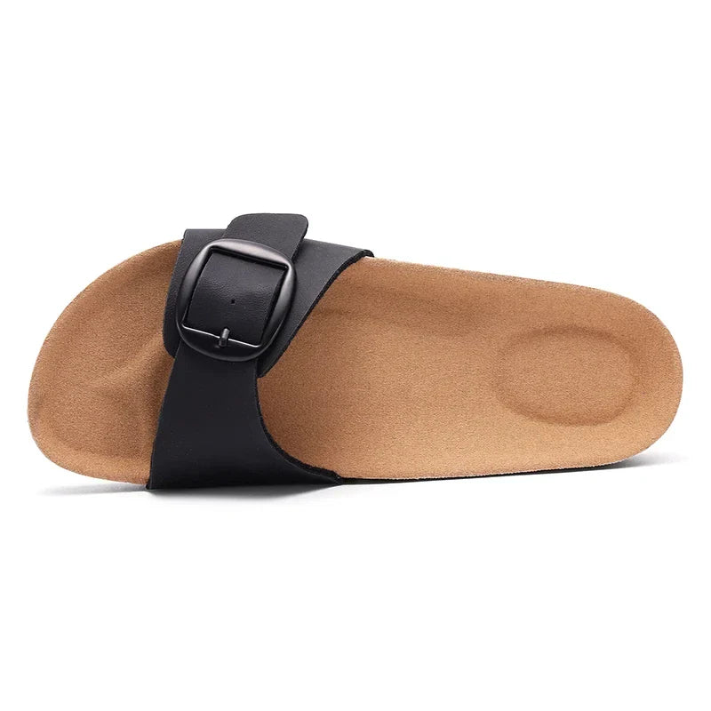 Elira – Minimalistische Kurken Slippers