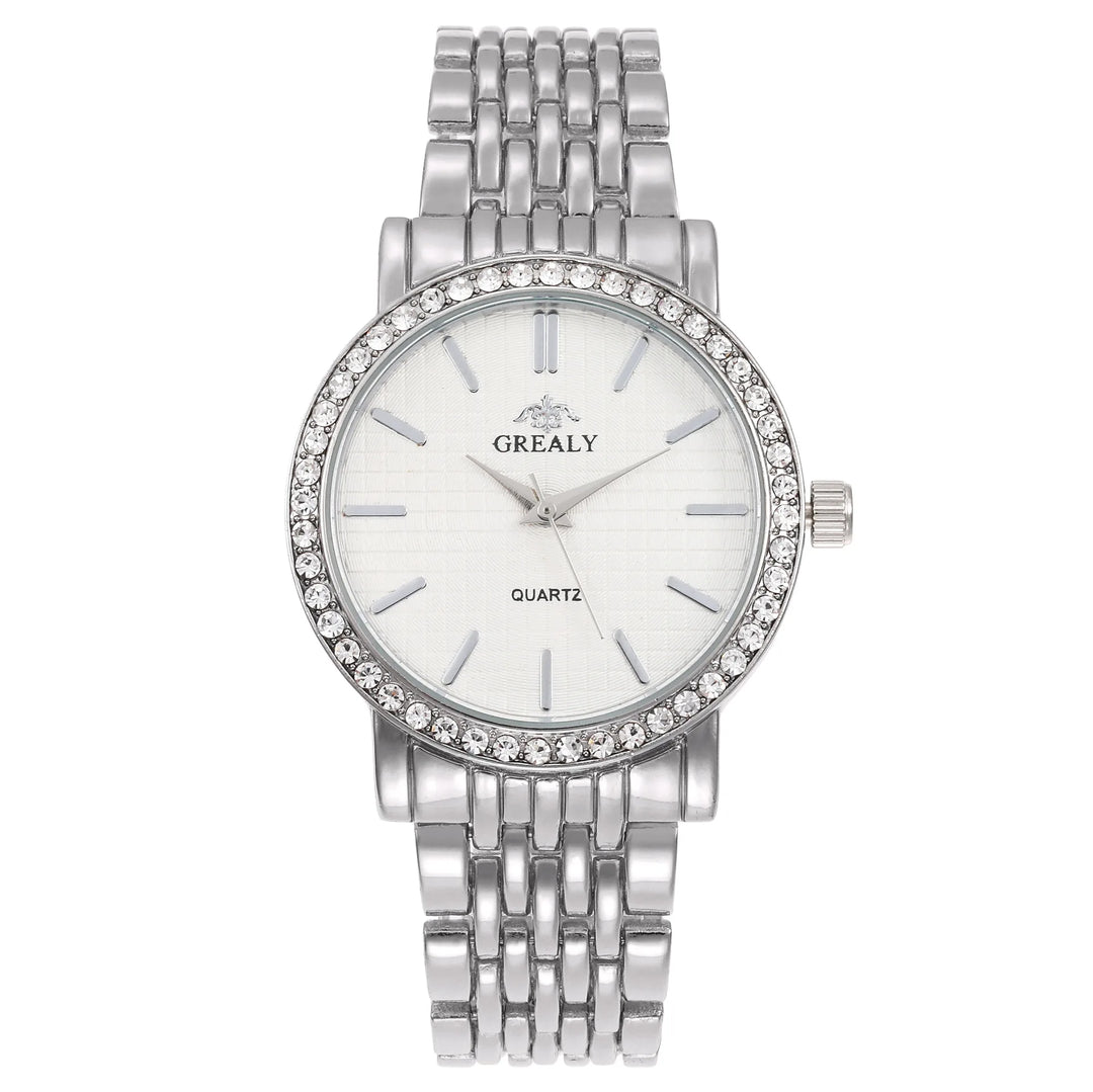 Horloge met kristallen rand