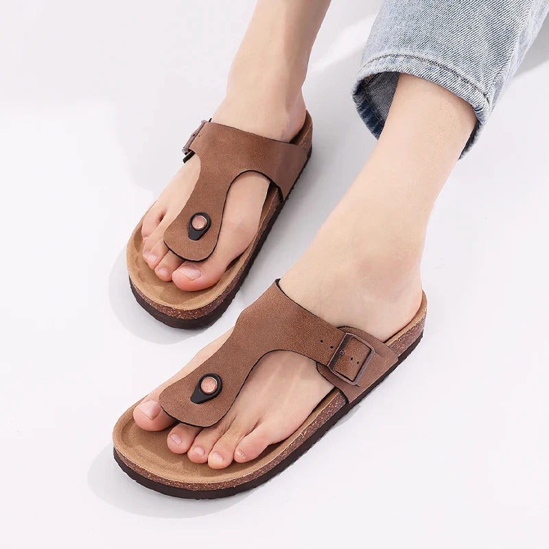 Lunara – Minimale kurken teenslippers