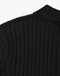 Florence Ribgebreid Poloshirt Met Lange Mouwen
