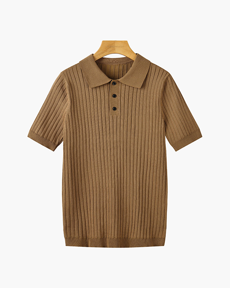 Arezzo Polo Shirt van geribd katoen