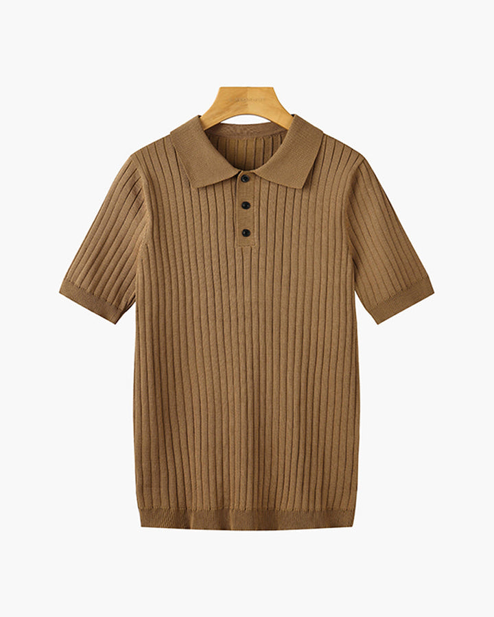 Arezzo Polo Shirt van geribd katoen