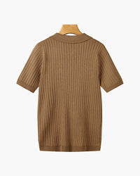 Arezzo Polo Shirt van geribd katoen