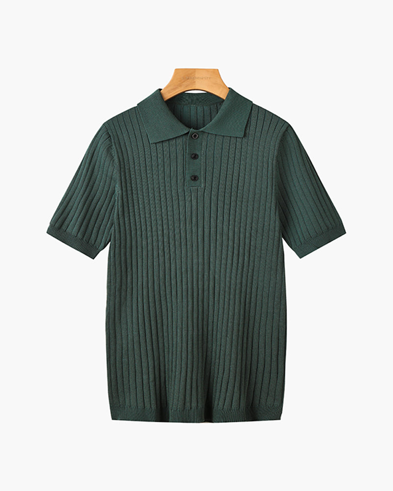 Arezzo Polo Shirt van geribd katoen