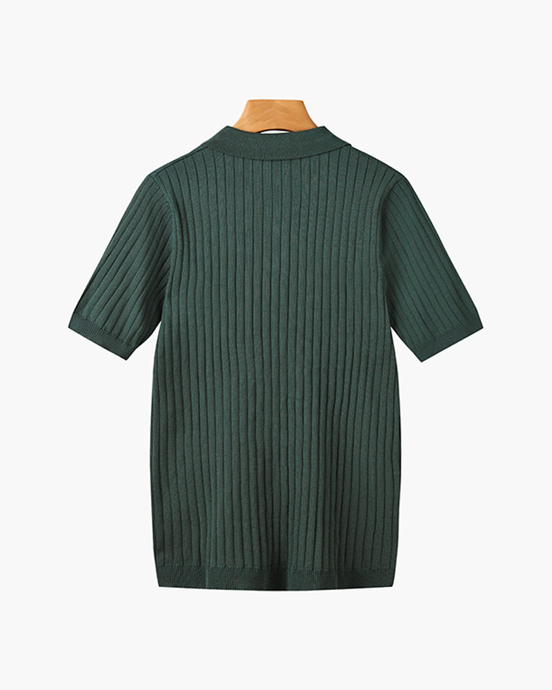 Arezzo Polo Shirt van geribd katoen