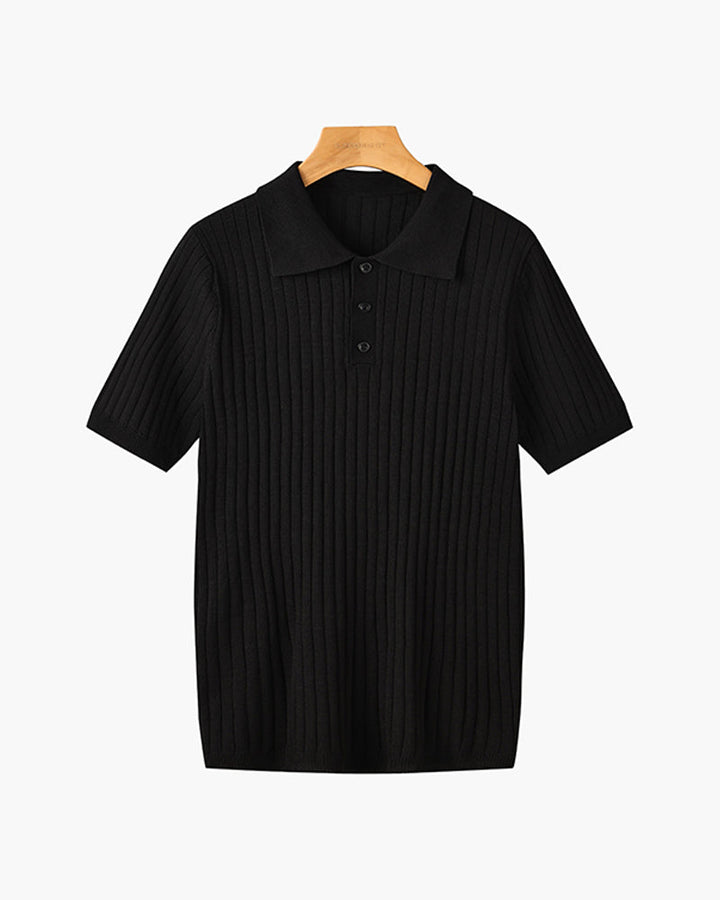 Arezzo Polo Shirt van geribd katoen