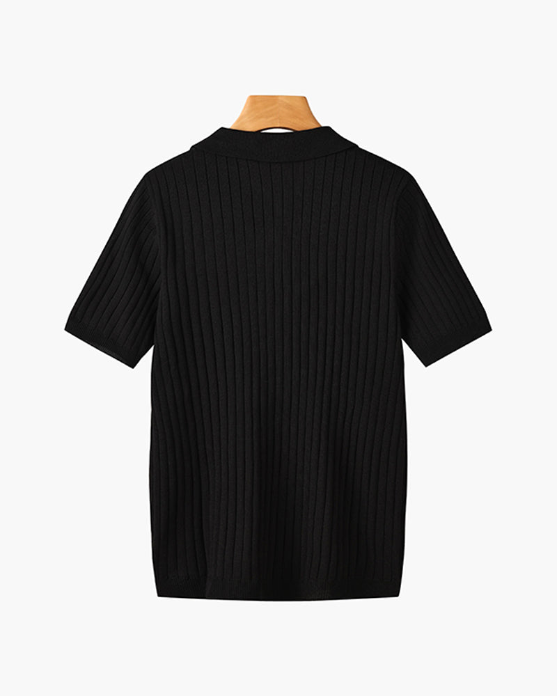 Arezzo Polo Shirt van geribd katoen