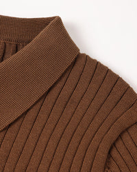 Vienna Ribfluwelen Polo Shirt met Lange Mouwen