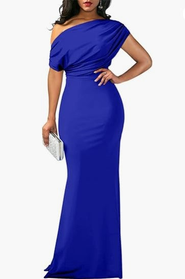 Elegante Mouwloze Off-shoulder Nauwsluitende Lange Formele Avondjurk