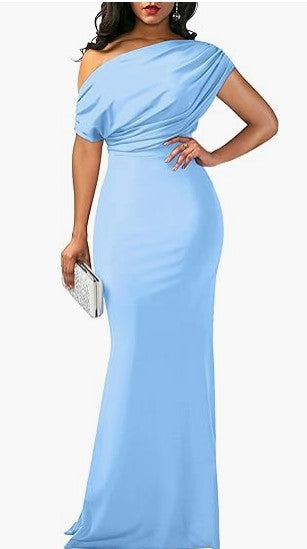 Elegante Mouwloze Off-shoulder Nauwsluitende Lange Formele Avondjurk
