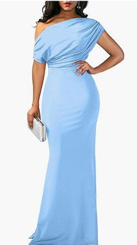Elegante Mouwloze Off-shoulder Nauwsluitende Lange Formele Avondjurk